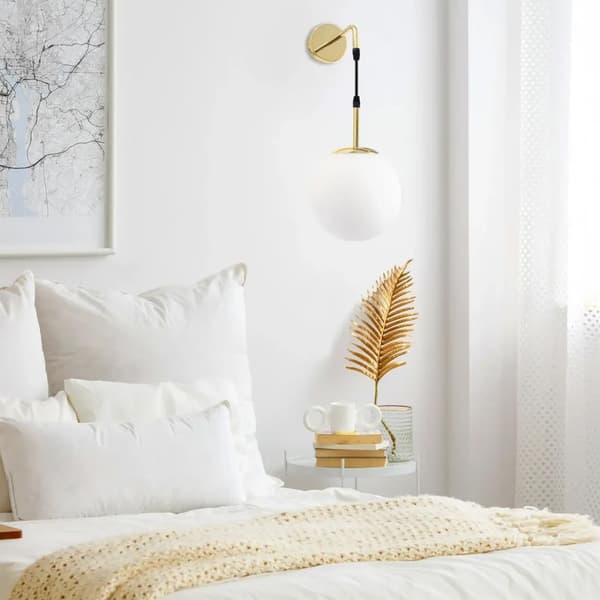 VÄGGLAMPA VÄGGLAMPA GLAS SFÄR APP653-1W GULD