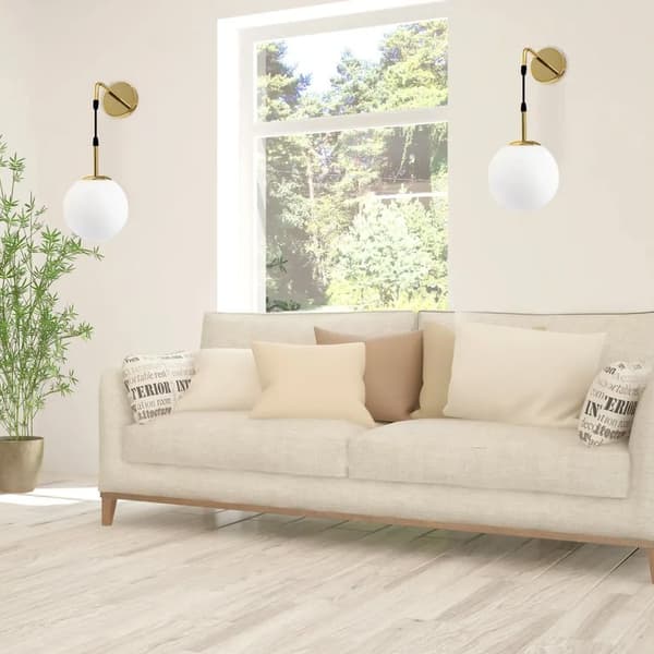 VÄGGLAMPA VÄGGLAMPA GLAS SFÄR APP653-1W GULD