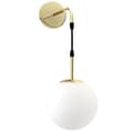 Miniatyrbild 1 av 5: VÄGGLAMPA VÄGGLAMPA GLAS SFÄR APP653-1W GULD