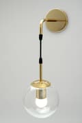 Miniatyrbild 3 av 6: VÄGGLAMPA GLAS VÄGGLAMPA APP685-1W GULD