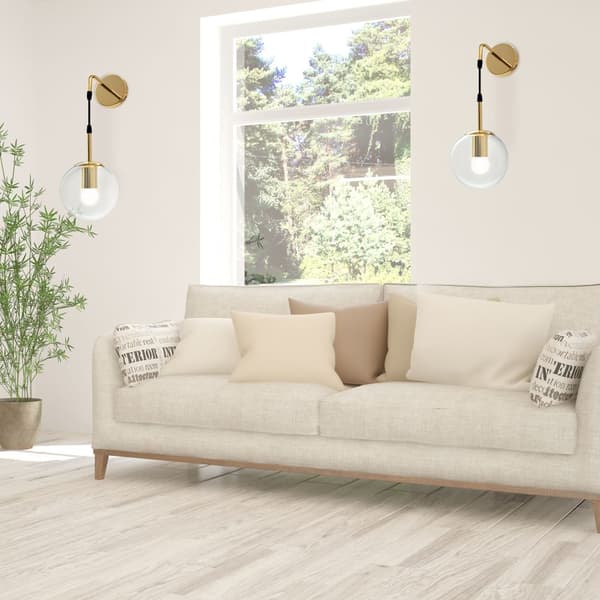 VÄGGLAMPA GLAS VÄGGLAMPA APP685-1W GULD