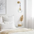 Miniatyrbild 5 av 6: VÄGGLAMPA GLAS VÄGGLAMPA APP685-1W GULD