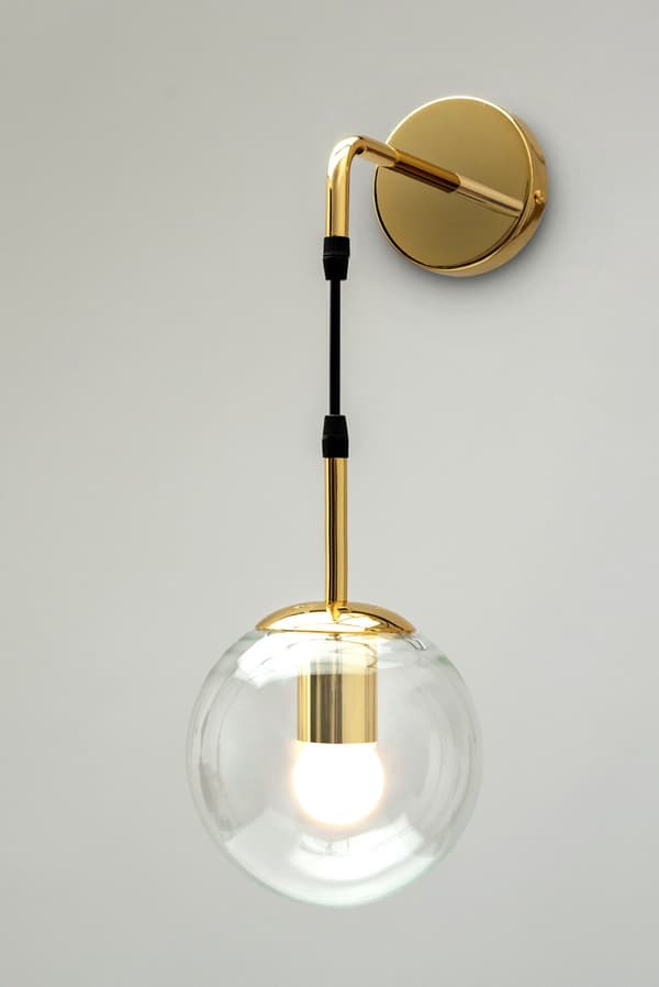 VÄGGLAMPA GLAS VÄGGLAMPA APP685-1W GULD