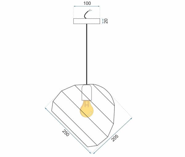 KUGLE PENDEL LOFTSLAMPE APP381-1CP