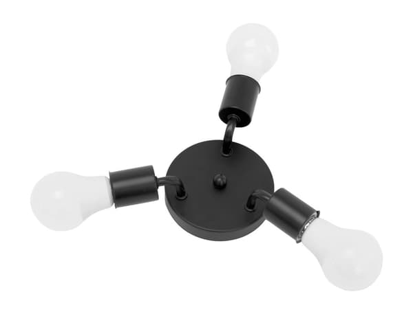 KATTOVALAISIN TRIPLE PLAFOND METAL APP701-3C MUSTA