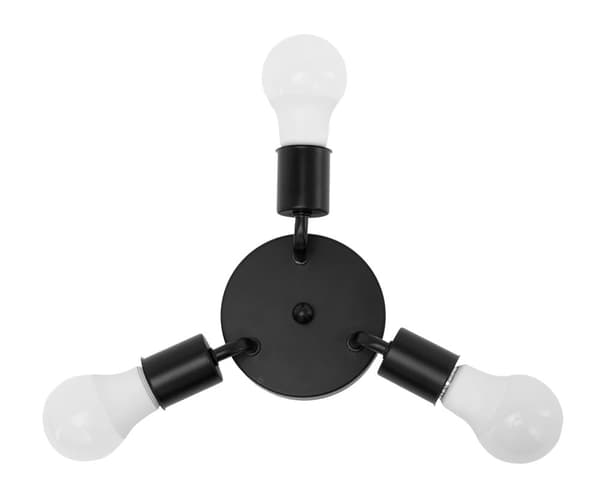 KATTOVALAISIN TRIPLE PLAFOND METAL APP701-3C MUSTA