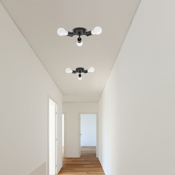 KATTOVALAISIN TRIPLE PLAFOND METAL APP701-3C MUSTA