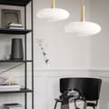 Miniatyrbillede 5 af 7: MÆLKEAGTIG LOFT VEDHÆNGSLAMPE I MÆLKEGLAS APP668-1CP GULD