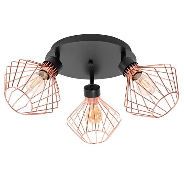 TRIPLE METAL LOFT PLAFOND LAMPE APP536-3C ROSÉ GULD