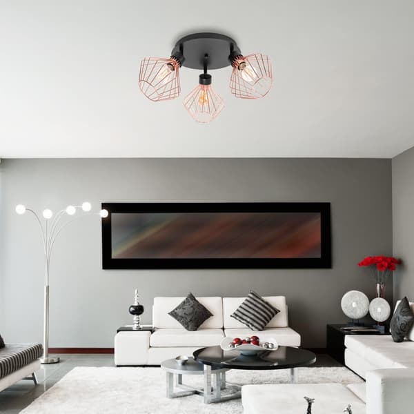 TRIPLE METAL LOFT PLAFOND LAMPE APP536-3C ROSÉ GULD