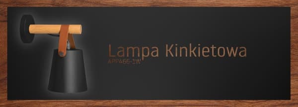RANDIG METALL VÄGGLAMPA APP466-1W SVART