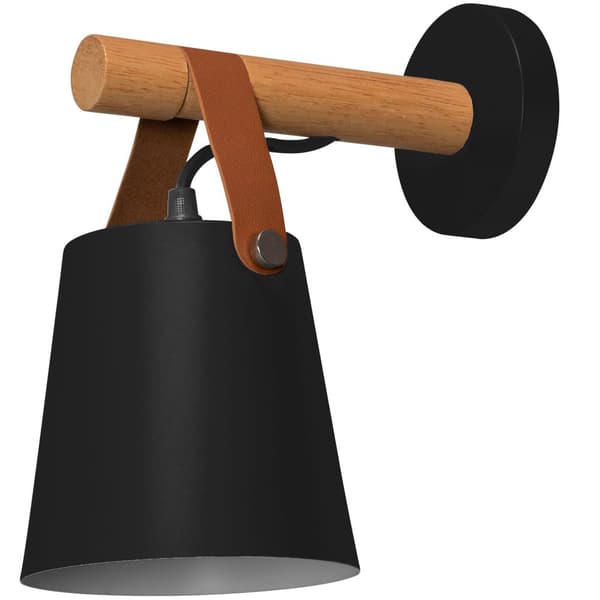 RANDIG METALL VÄGGLAMPA APP466-1W SVART