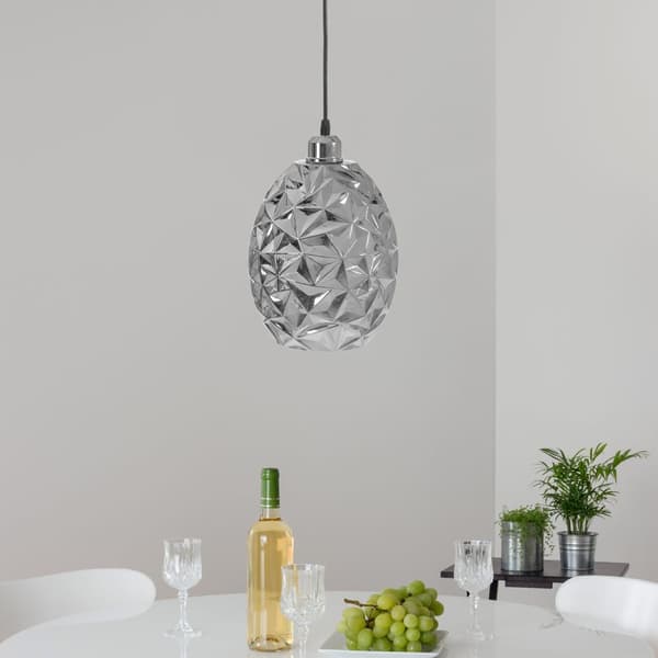 GLAS VEDHÆNG LAMPE APP564-1CP KROM