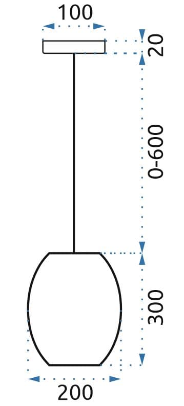GLAS VEDHÆNG LAMPE APP564-1CP KROM