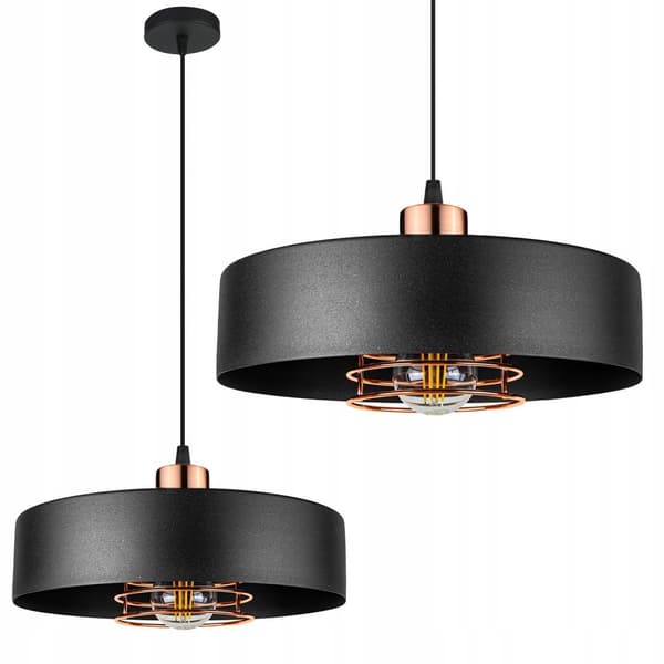 PENDANT LAMPE APP1246-1CP SORT-PINK GULD