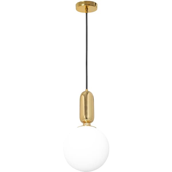 GLAS METALL HÄNGANDE TAKLAMPA APP474-1CP GULD