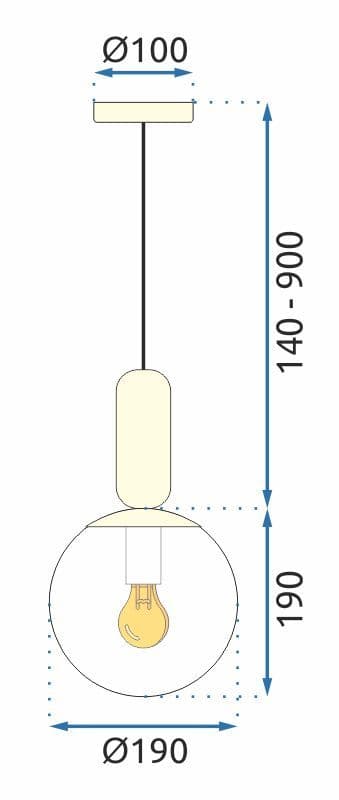 GLAS METALL HÄNGANDE TAKLAMPA APP474-1CP GULD
