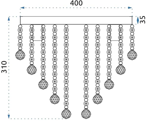 KRISTALL TAKLAMPA PLAFOND APP515-4C CRISTAL