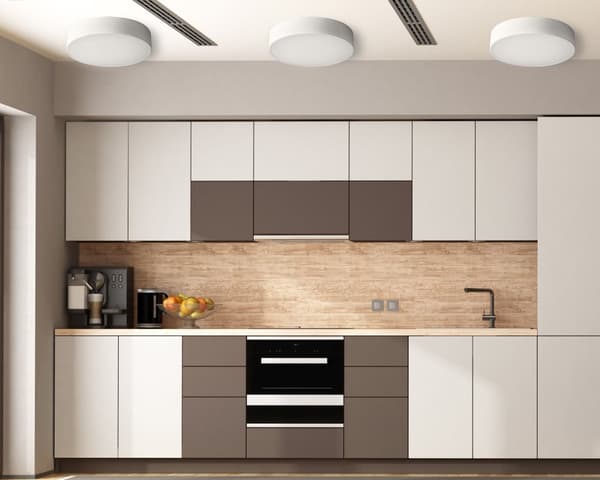 PLAFOND LAMPPU 50CM PYÖREÄ KATTO APP644-4C MUSTA
