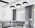 Pikkukuva 4 / 6: PLAFOND LAMPPU 50CM PYÖREÄ KATTO APP644-4C MUSTA