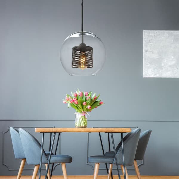 GLAS PENDEL LAMPE LOFT APP558-1CP 25CM SORT