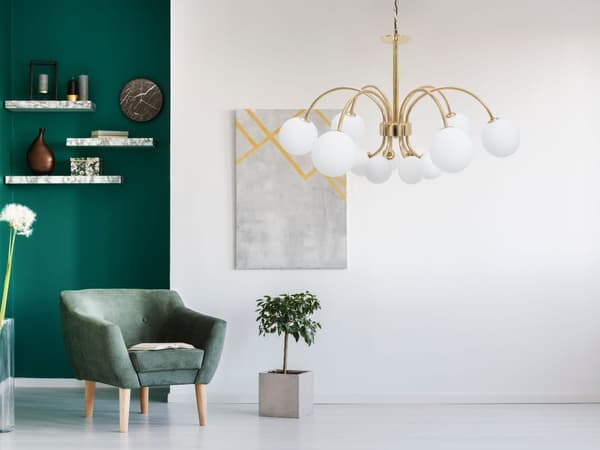 TAKLAMPA GLAMOUR APP962-12CP GULD