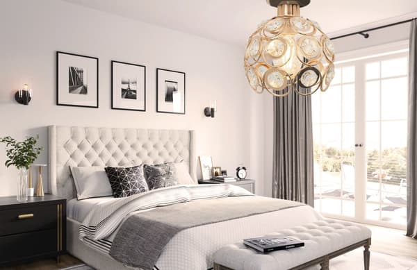 ELEGANT LOFTSLAMPE APP205-1C KRYSTALGULD