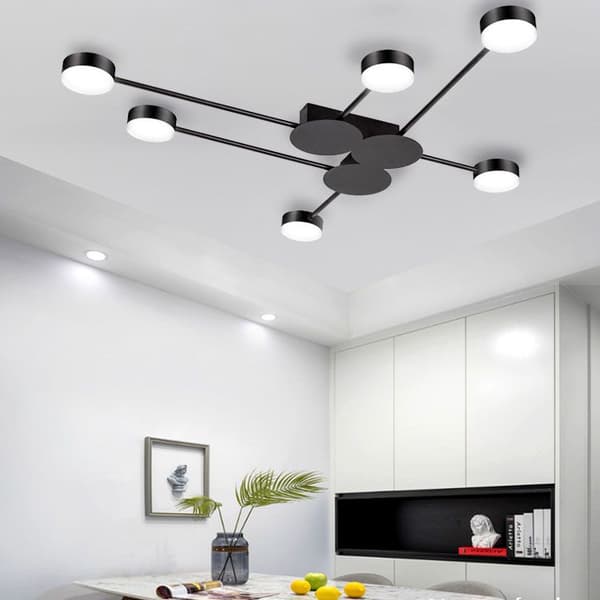 MODERNI 6-VARTINEN LED-KATTOVALAISIN APP521-6C MUSTA
