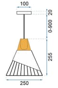 Miniatyrbild 7 av 7: SKANDINAVISK HÄNGANDE TAKLAMPA METALL APP223-1CP