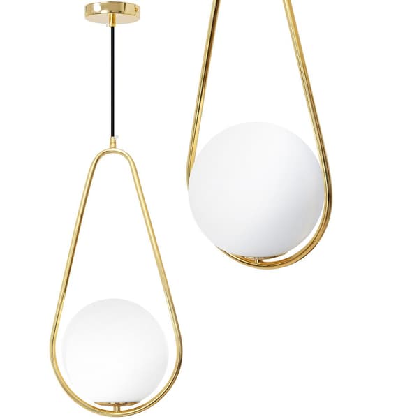 GLASKUGLE VEDHÆNG LOFTSLAMPE APP472-1CP HVID