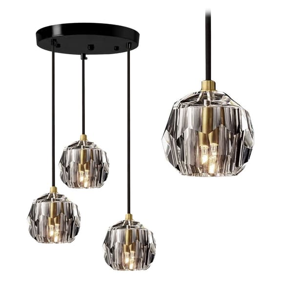 TAKLAMPA CRYSTAL APP588-3CPR SVART