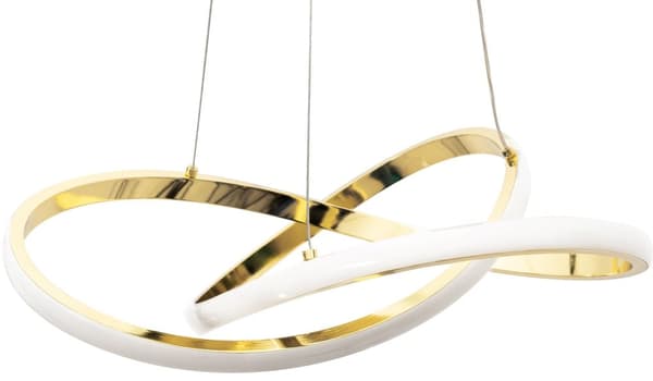 MODERNE LED RING PENDEL LOFTSLAMPE + APP390-CP GOLD FJERNBETJENING