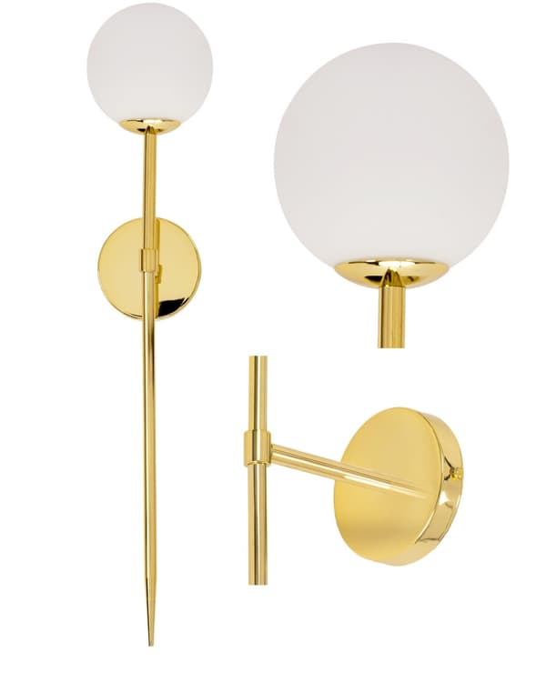 MODERNE VÆGLAMPE 90CM APP582-1W GULD