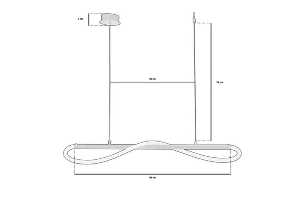 LED LOFTSLAMPE APP853-CP LANG SORT