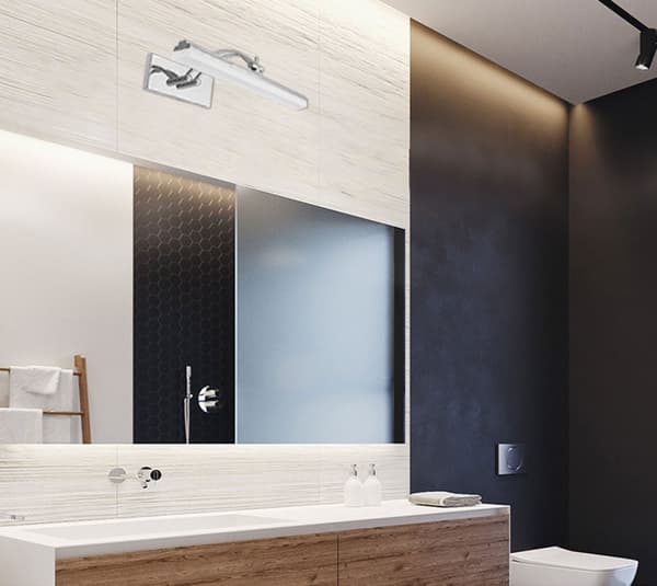 LED BADRUMSLAMPA ÖVER SPEGEL 9W 40CM APP372-1W KROM