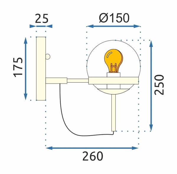VÄGGLAMPA VÄGGLAMPA APP910-1W E27