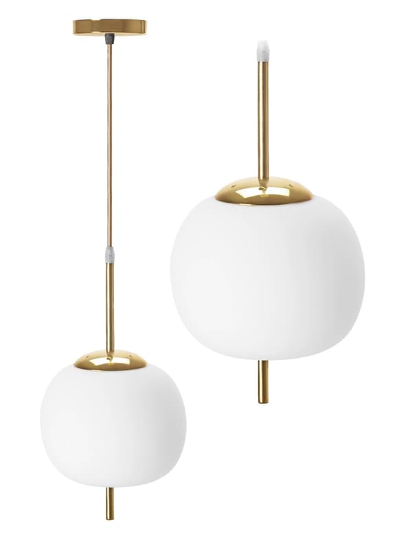 GLAS SFÄR HÄNGANDE TAKLAMPA APP669-1CP GULD