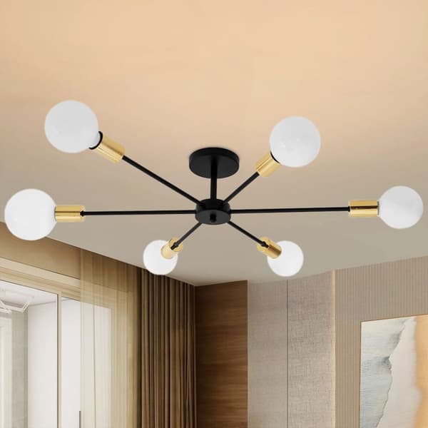 SPINDEL LAMPA 6 APP501-6C SVART