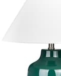 Miniatyrbilde 5 av 9: Bordlampe Mørkegrønn Keramikk Stoffskjerm Stemningsfull belysning Nattlampe Soverom Stue