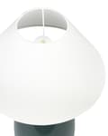Miniatyrbilde 7 av 9: Bordlampe Mørkegrønn Keramikk Stoffskjerm Stemningsfull belysning Nattlampe Soverom Stue