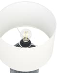 Miniatyrbilde 7 av 9: Bordlampe Mørkeblå Keramikk Stoffskjerm Stemningsfull belysning Nattlampe Soverom Stue