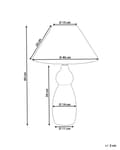 Miniatyrbillede 3 af 9: Bordlampe Mørkeblå Hvid Keramisk Fodstof Skærm Ambient Belysning Sengebordslampe