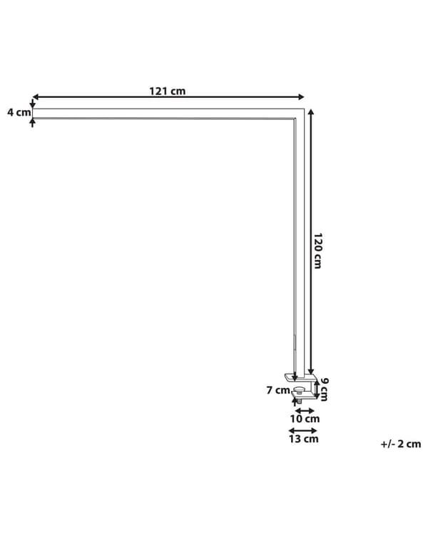 Skrivebord LED Lampe Sort Metal 120 cm Aluminium med Klemmedæmper Motion Dagslyssensor Kontorstudie Moderne Stil