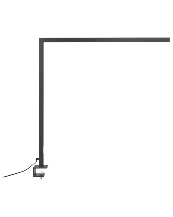 Skrivebord LED Lampe Sort Metal 120 cm Aluminium med Klemmedæmper Motion Dagslyssensor Kontorstudie Moderne Stil