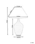 Miniatyrbillede 3 af 9: Bordlampe Beige Keramisk Base Stof Skærm Ambient Belysning Sengebordslampe