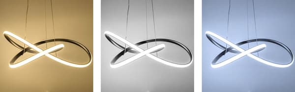 TAKRING LOFTLAMPE MODERNE LED + FJERNBETJENING APP395-CP SORT
