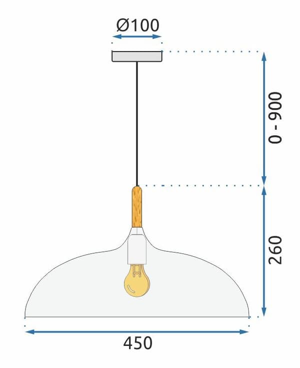 LOFTSLAMPE ANZO APP178-1CP SORT