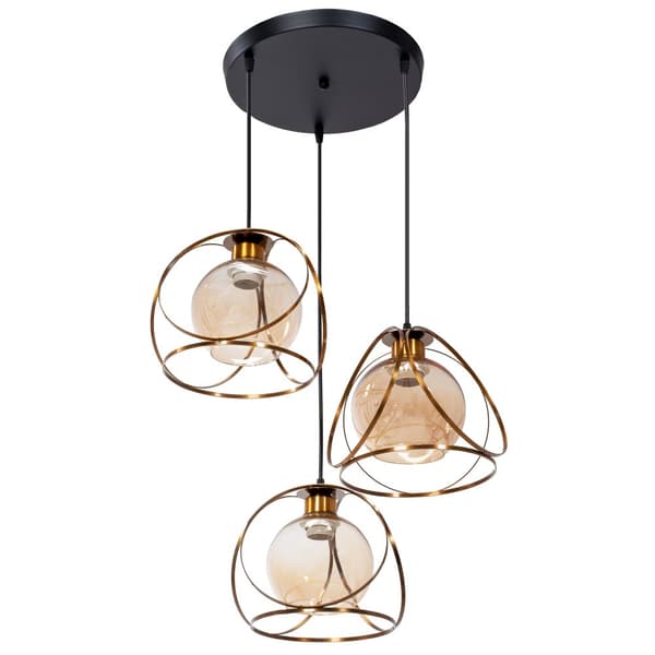 LOFTSLAMPE APP1137-3C SORT GULD