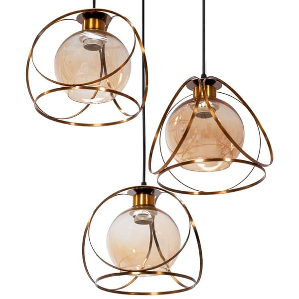 LOFTSLAMPE APP1137-3C SORT GULD