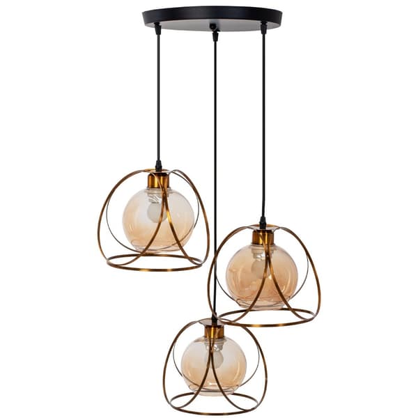 LOFTSLAMPE APP1137-3C SORT GULD
